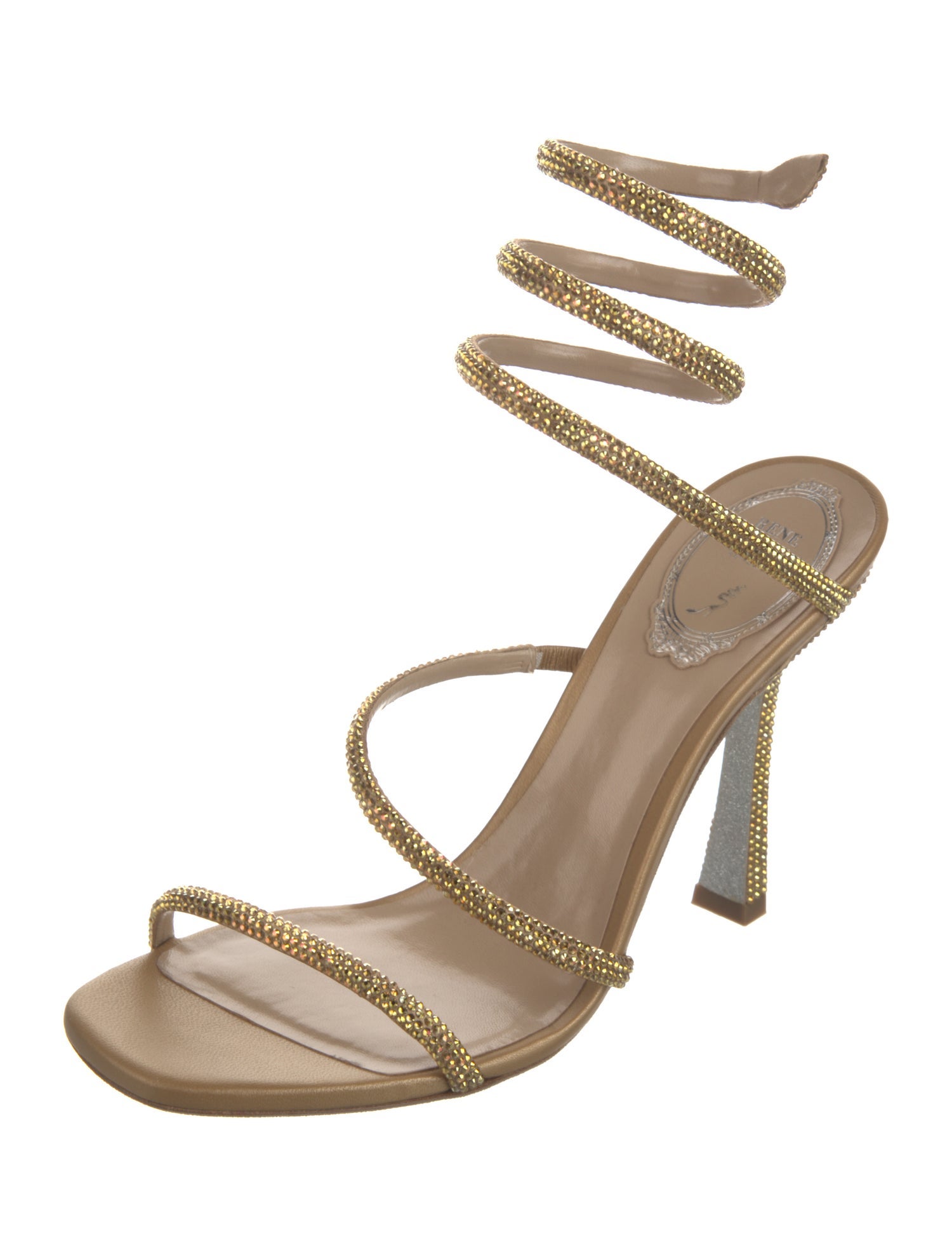 René Caovilla Crystal Crystal Embellishments Gladiator Sandals