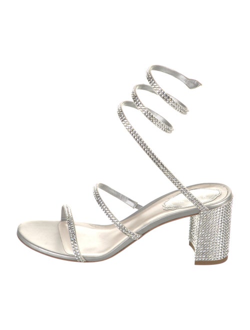 René Caovilla Leather Patterned Gladiator Sandals