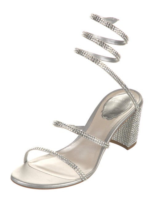 René Caovilla Leather Patterned Gladiator Sandals