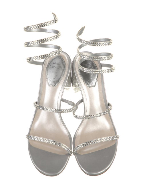 René Caovilla Leather Patterned Gladiator Sandals