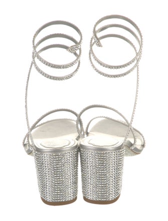 René Caovilla Leather Patterned Gladiator Sandals