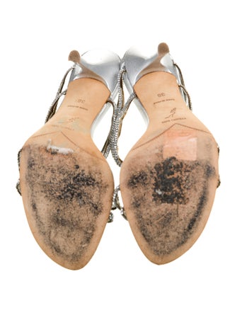 René Caovilla Leather Slides