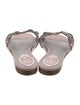 René Caovilla Leather Crystal Embellishments Slides