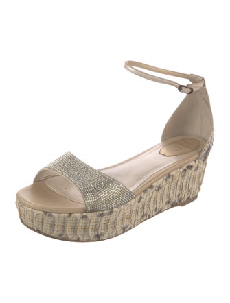 René Caovilla Snakeskin Animal Print Espadrilles