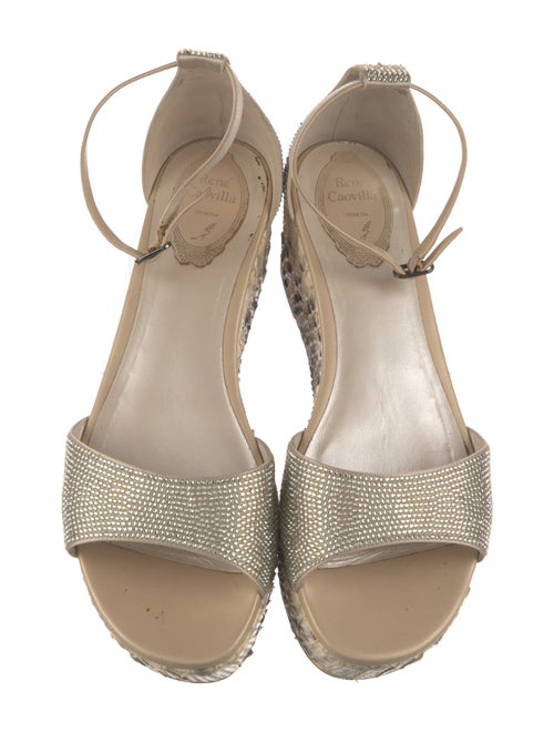 René Caovilla Snakeskin Animal Print Espadrilles