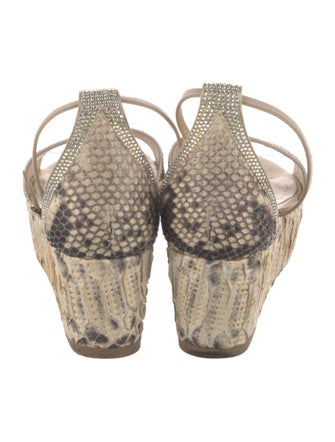 René Caovilla Snakeskin Animal Print Espadrilles