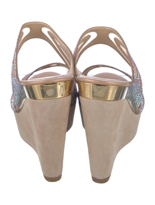 René Caovilla Mesh Mesh Accents Slides