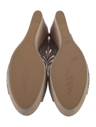 René Caovilla Mesh Mesh Accents Slides