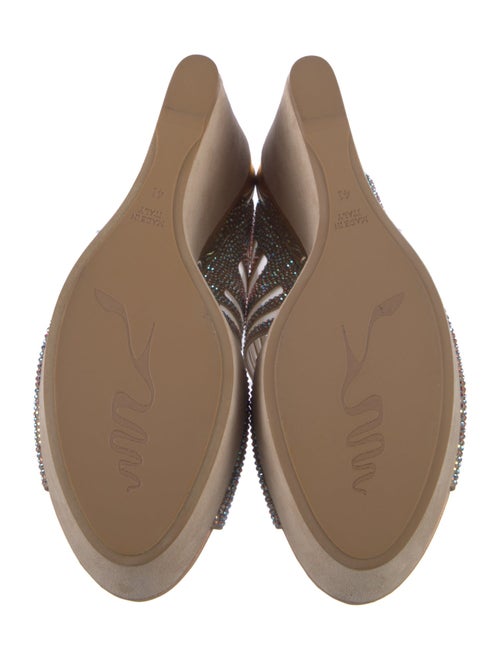 René Caovilla Mesh Mesh Accents Slides