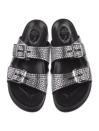 René Caovilla Crystal Slides