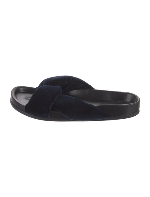 René Caovilla Velvet Slides