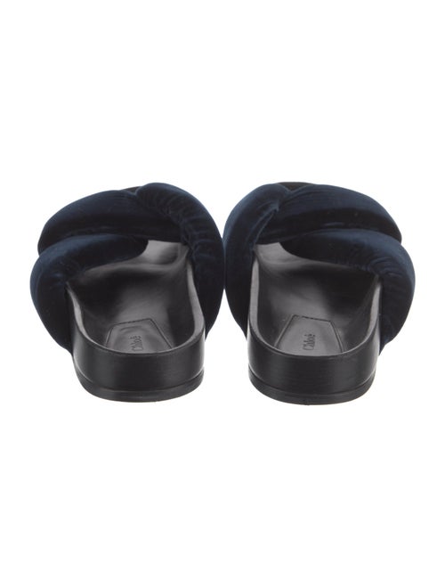 René Caovilla Velvet Slides