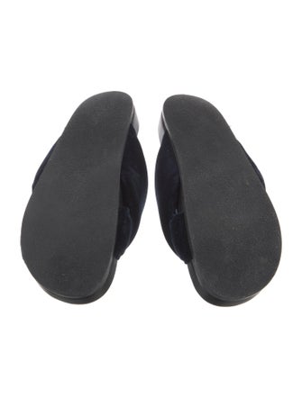 René Caovilla Velvet Slides