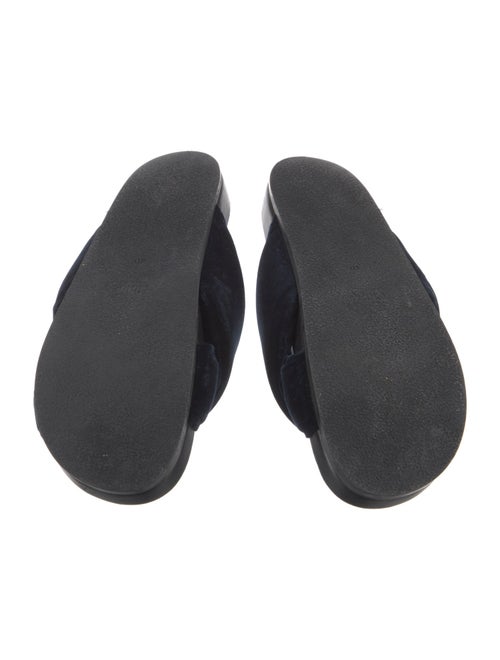 René Caovilla Velvet Slides
