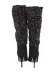 René Caovilla Suede Crystal Embellishments Boots