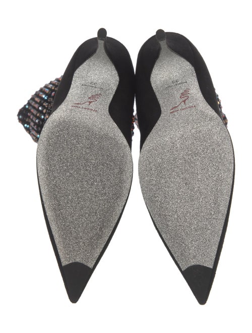 René Caovilla Suede Crystal Embellishments Boots