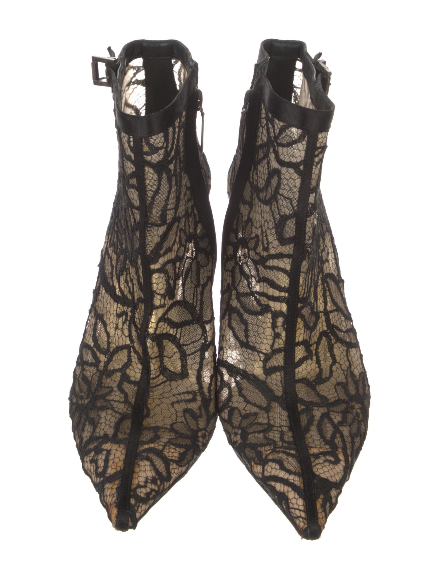 René Caovilla Lace Lace Pattern Boots