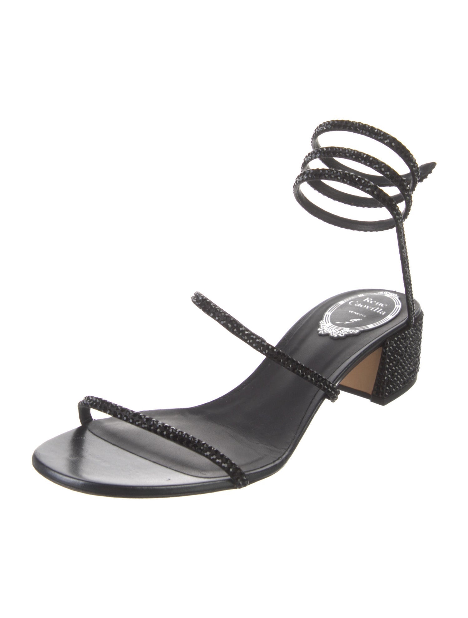 René Caovilla Leather Sandals