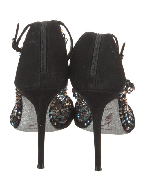 René Caovilla Suede Glitter Accents Sock Boots