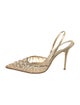 René Caovilla Mesh Mesh Accents Slingback Pumps