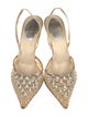 René Caovilla Mesh Mesh Accents Slingback Pumps