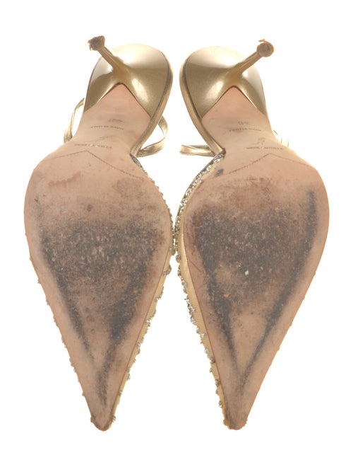 René Caovilla Mesh Mesh Accents Slingback Pumps