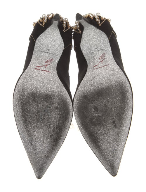 René Caovilla Suede Crystal Embellishments Pumps
