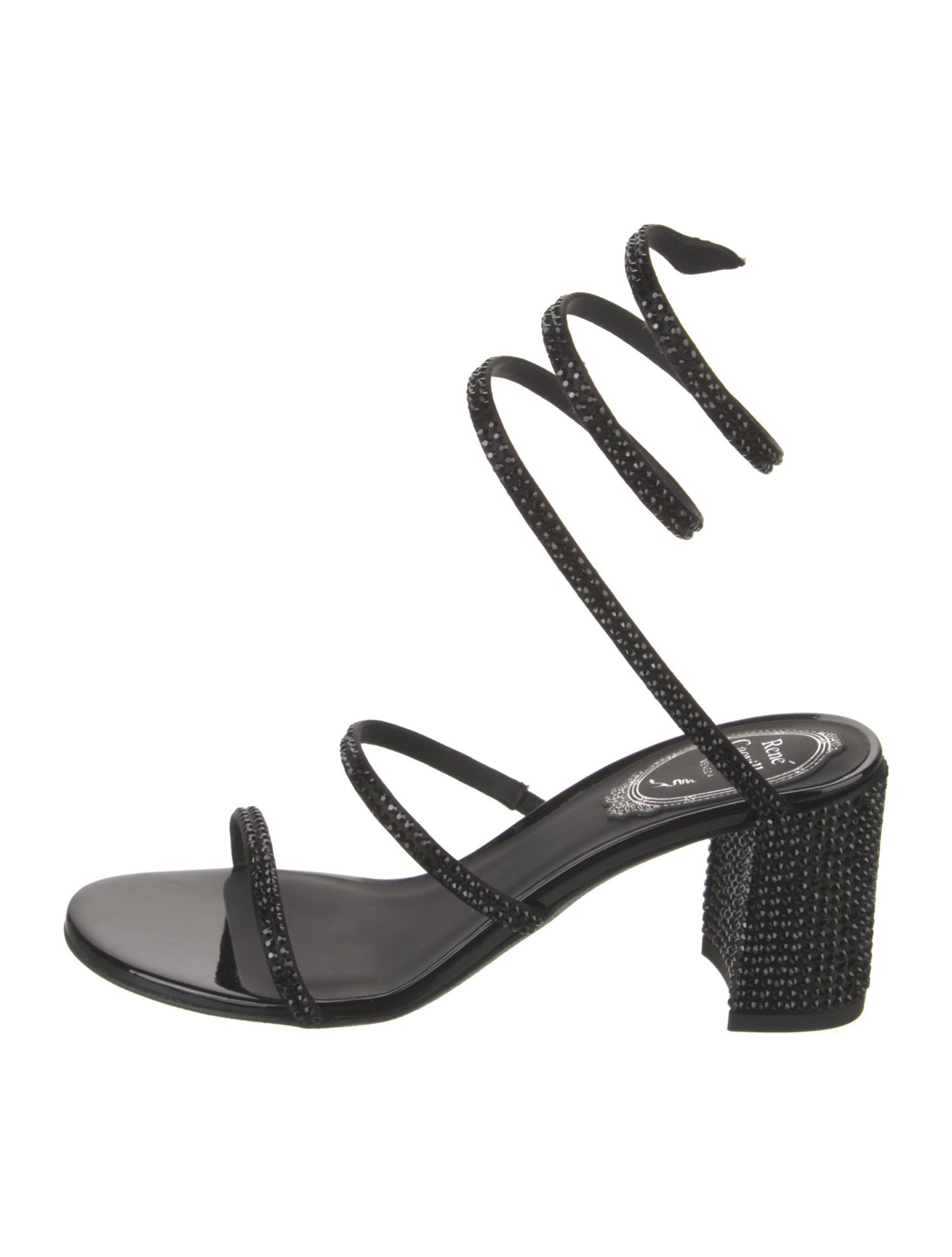 René Caovilla Leather Crystal Embellishments Gladiator Sandals w/ Tags