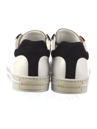 René Caovilla Leather Colorblock Pattern Sneakers