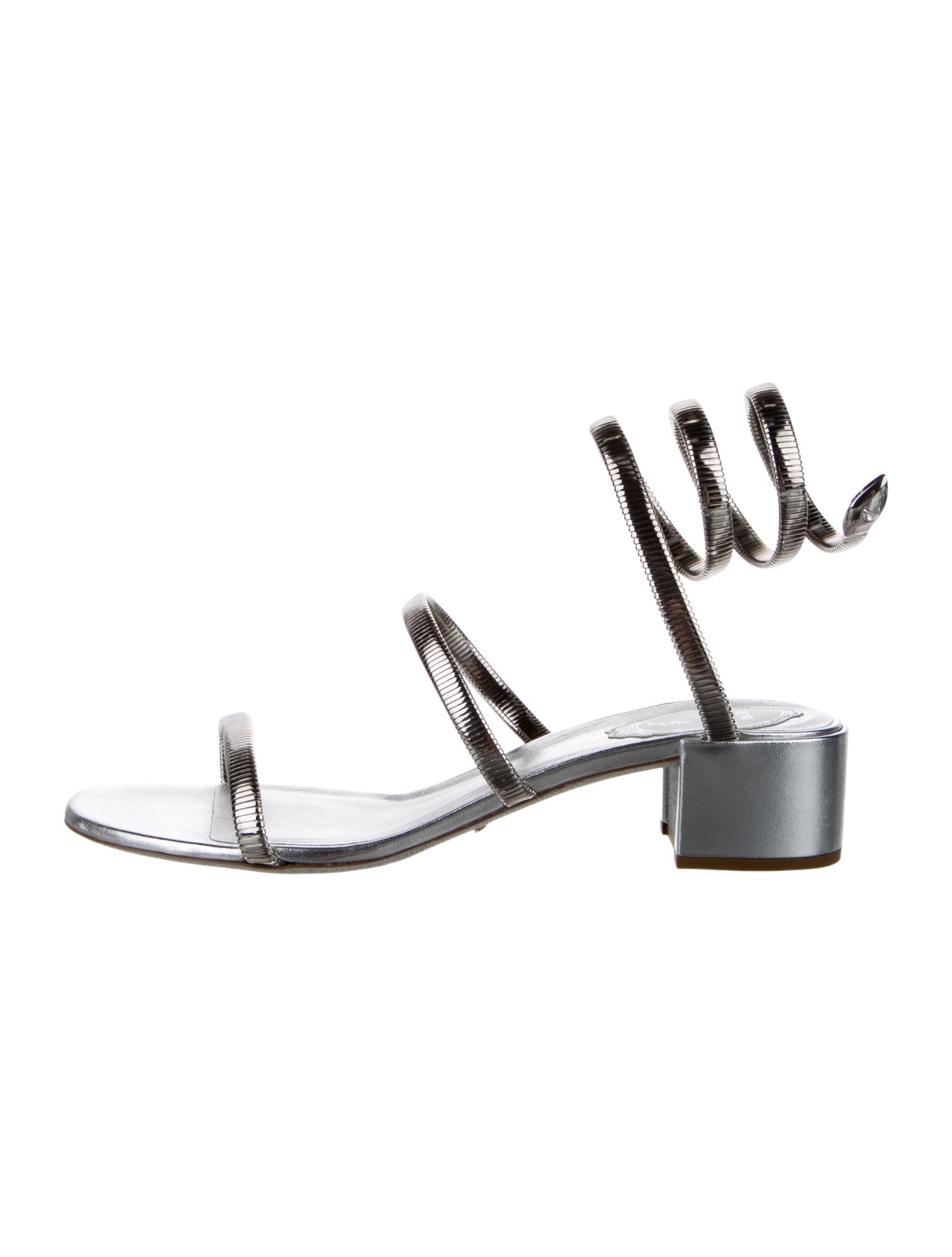René Caovilla Metal Sandals