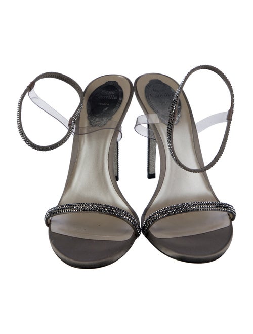René Caovilla Crystal Crystal Embellishments Slingback Sandals