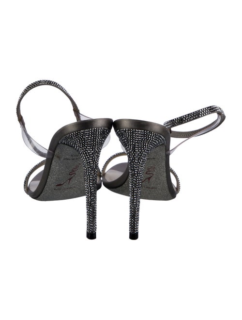 René Caovilla Crystal Crystal Embellishments Slingback Sandals