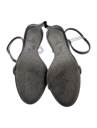 René Caovilla Crystal Crystal Embellishments Slingback Sandals