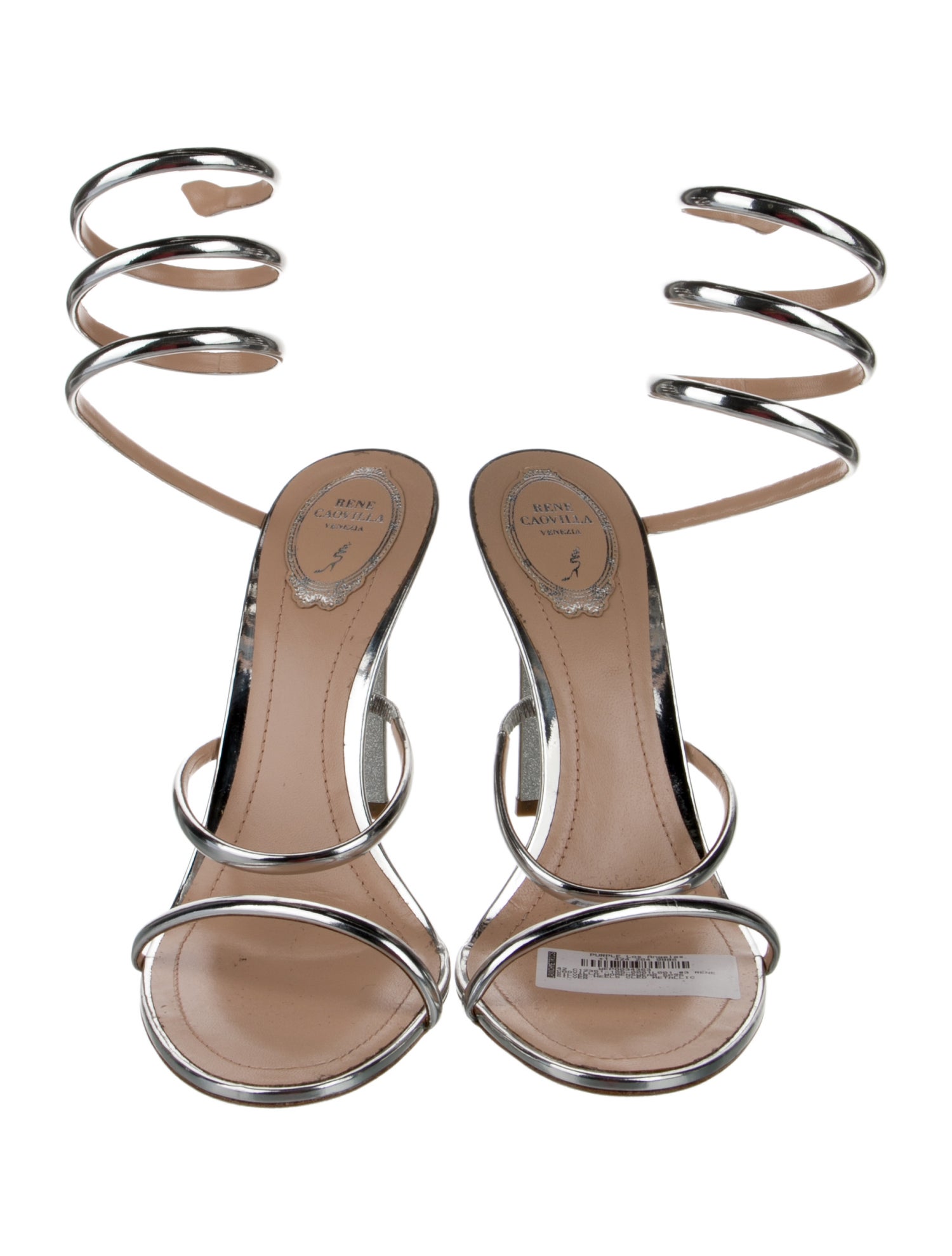 René Caovilla Leather Sandals