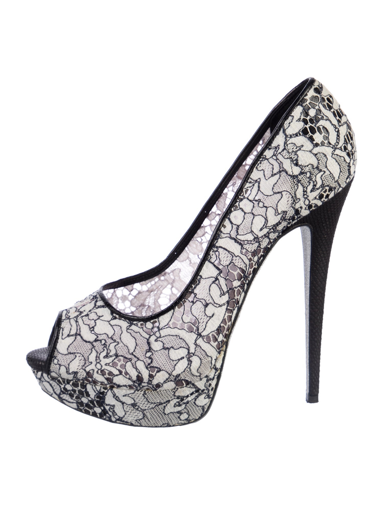 René Caovilla Lace Pumps