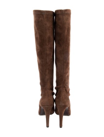 René Caovilla Suede Lace-Up Boots