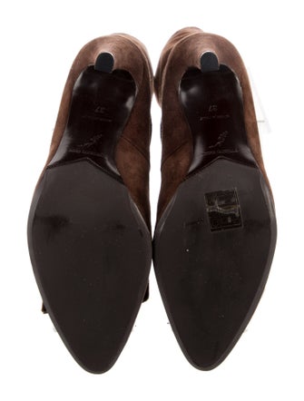 René Caovilla Suede Lace-Up Boots