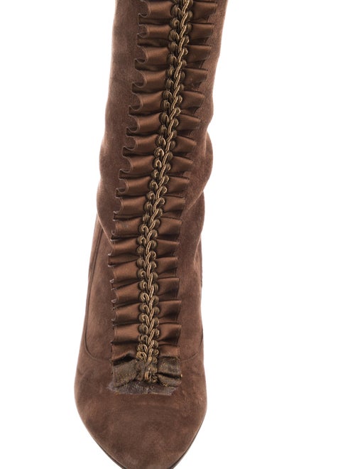 René Caovilla Suede Lace-Up Boots