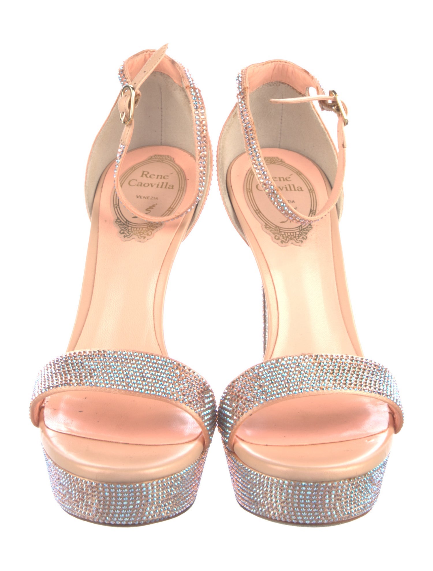 René Caovilla Crystal Sandals