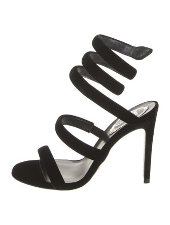 René Caovilla Satin Sandals