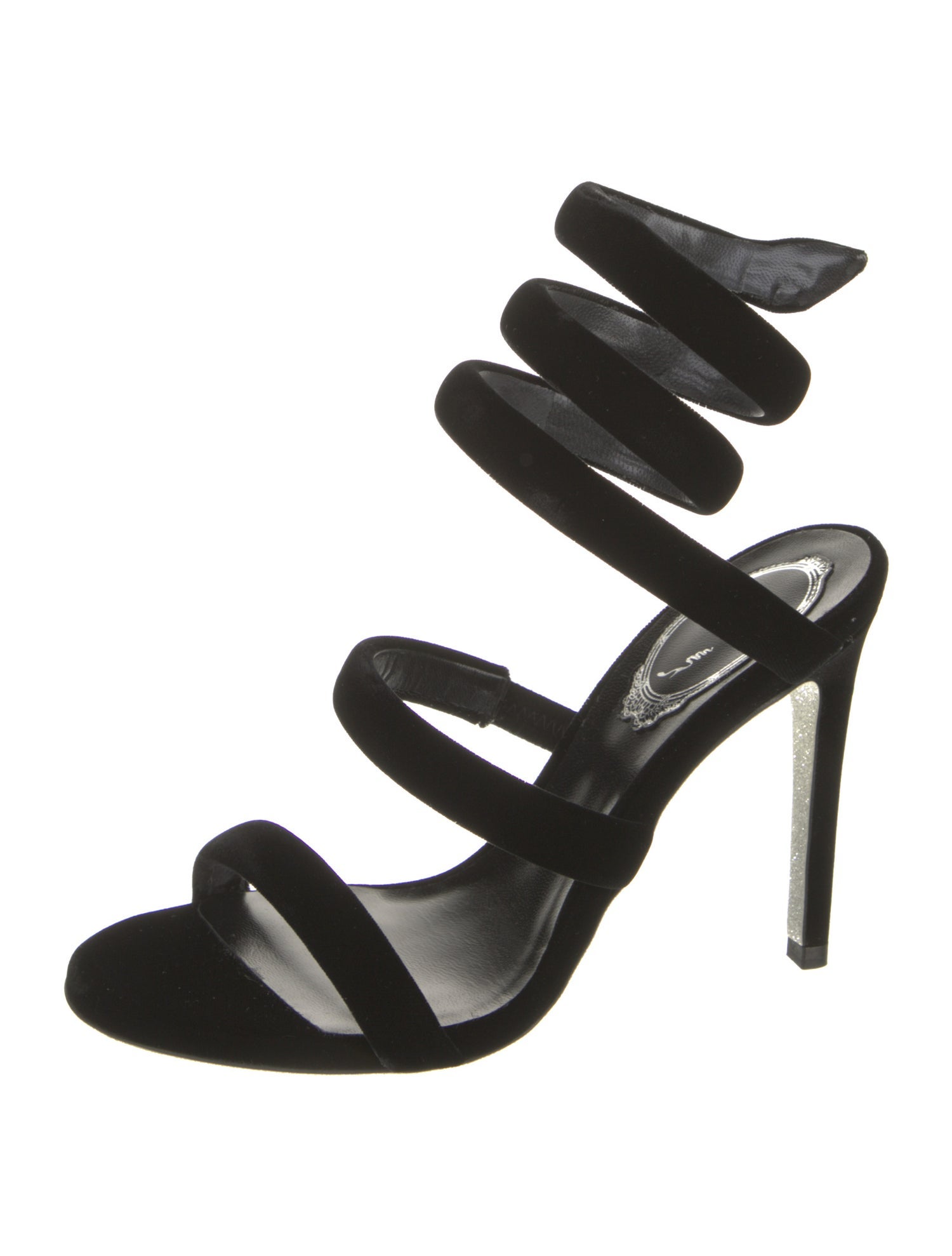 René Caovilla Satin Sandals