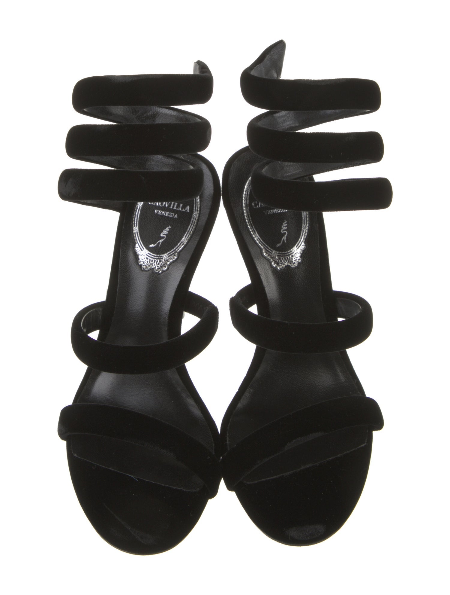 René Caovilla Satin Sandals