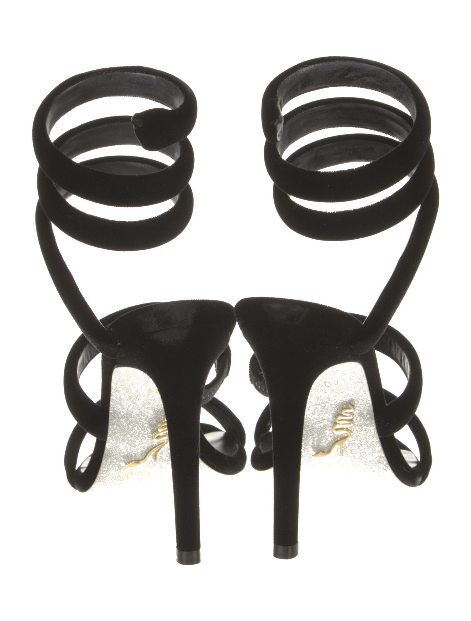 René Caovilla Satin Sandals