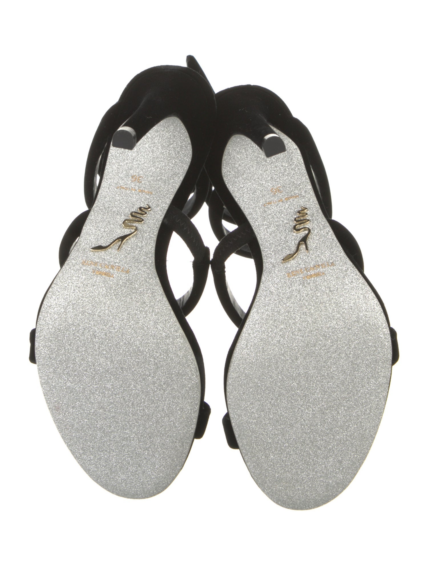 René Caovilla Satin Sandals