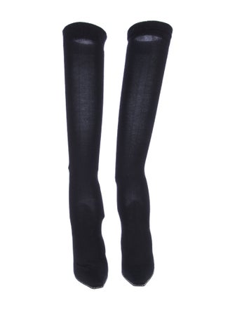 René Caovilla Cashmere Crystal Embellishments Sock Boots