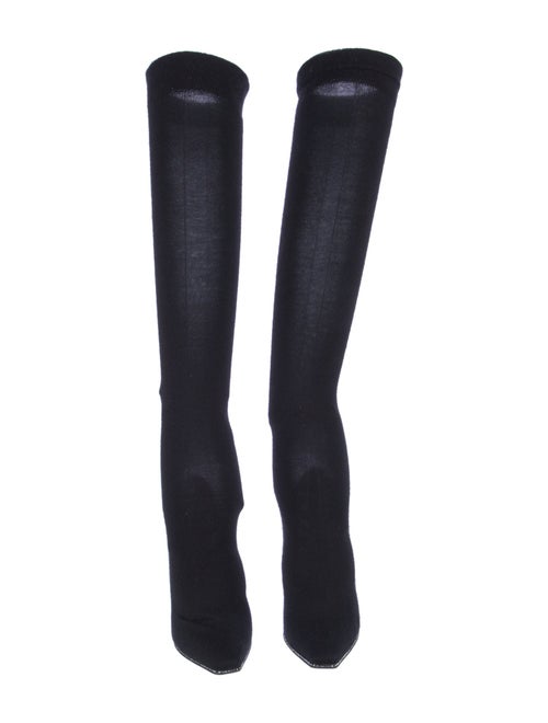 René Caovilla Cashmere Crystal Embellishments Sock Boots