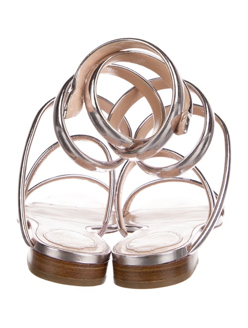 René Caovilla Leather Gladiator Sandals