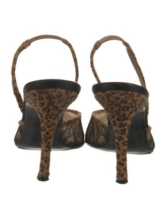 René Caovilla Mesh Slingback Pumps