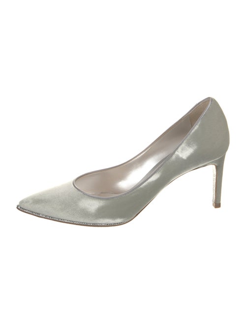 René Caovilla Satin Crystal Embellishments Pumps