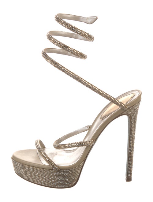 René Caovilla Crystal Crystal Embellishments Sandals